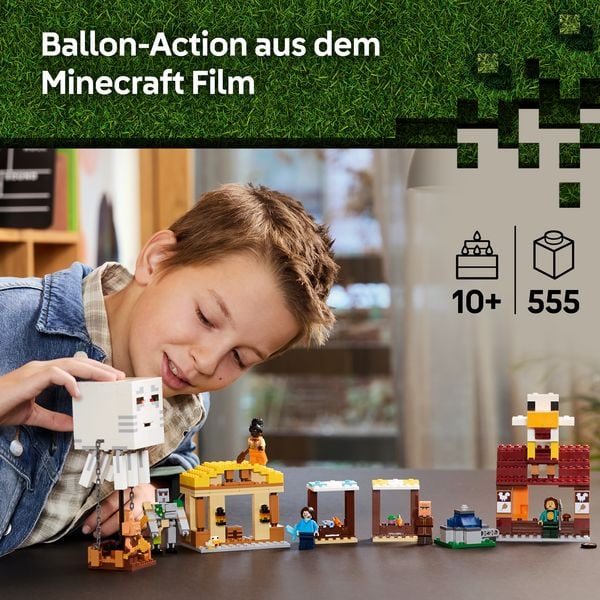 Produktbild: LEGO Minecraft 21273 Angriff des Ghast-Ballons, Kinder Geschenk, DIY Set