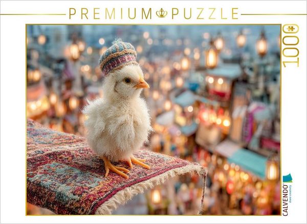 Produktbild: CALVENDO Puzzle K&uuml;ken auf fliegendem Teppich &uuml;ber orientalischem Basar | 1000 Teile Lege-Gr&ouml;&szlig;e 64x48cm Foto-Puzzle f&uuml;r gl&uuml;ckliche Stunden