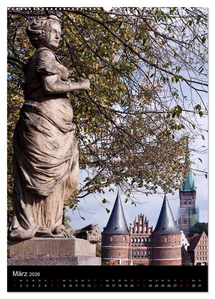 Produktbild: L&uuml;beck - Hansesch&ouml;nheit in Insellage (hochwertiger Premium Wandkalender 2026 DIN A2 hoch), Kunstdruck in Hochglanz