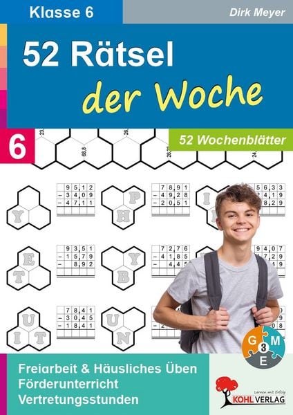 Produktbild: 52 R&auml;tsel der Woche / Klasse 6