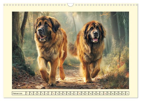 Produktbild: Der Leonberger. Majest&auml;tische L&ouml;wenhunde im Licht der Natur (Wandkalender 2026 DIN A3 quer), CALVENDO Monatskalender