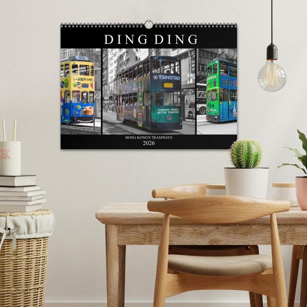 Produktbild: Ding Ding - Hong Kong's Tramways (Wandkalender 2026 DIN A3 quer), CALVENDO Monatskalender
