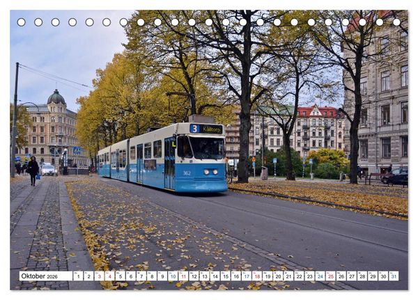 Produktbild: Die G&ouml;teborger Stra&szlig;enbahn (Tischkalender 2026 DIN A5 quer), CALVENDO Monatskalender