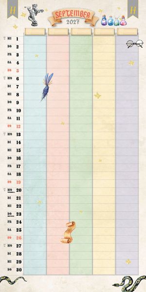 Produktbild: Der gro&szlig;e inoffizielle Familienplaner f&uuml;r Potterheads Kalender 2027