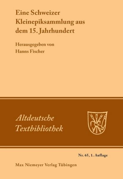Produktbild: Eine Schweizer Kleinepiksammlung aus dem 15.Jahrhundert
