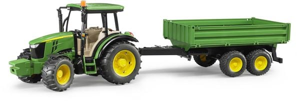 Bruder - John Deere 5115M mit Bordwandanhänger