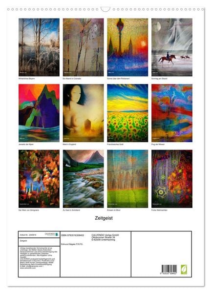 Produktbild: Zeitgeist (Wandkalender 2026 DIN A2 hoch), CALVENDO Monatskalender