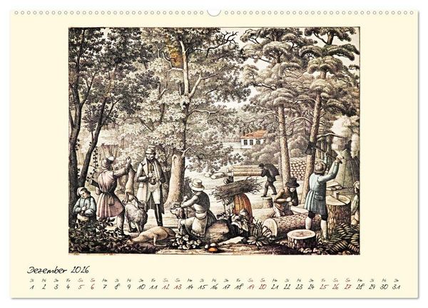Produktbild: Alltagsleben der Biedermeier-Zeit (hochwertiger Premium Wandkalender 2026 DIN A2 quer), Kunstdruck in Hochglanz