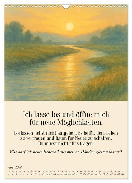 Produktbild: 12 Schl&uuml;ssel zur inneren Freiheit - Ein Jahr f&uuml;r dein inneres Zuhause &ndash; liebevoll, mutig, echt. (Wandkalender 2026 DIN A3 hoch), CALVENDO Monatskalender