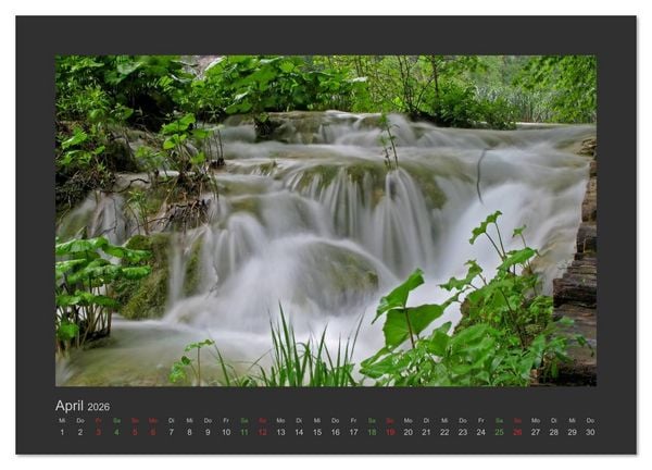 Produktbild: FALLENDE WASSER (Wandkalender 2026 DIN A4 quer), CALVENDO Monatskalender