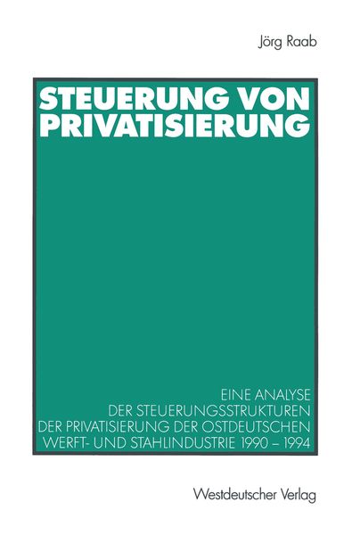 Produktbild: Steuerung von Privatisierung