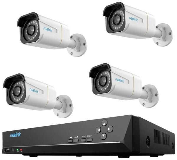Reolink NVS8-5KB4-A rl5kb4 LAN IP-Überwachungskamera-Set 8-Kanal mit 4 Kameras 4096 x 2512 Pixel