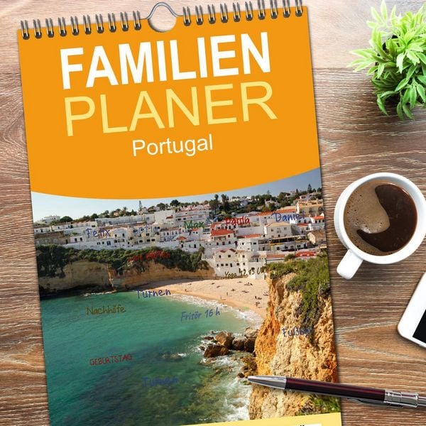 Produktbild: Familienplaner 2026 - Portugal mit 5 Spalten (Wandkalender, 21 x 45 cm) CALVENDO