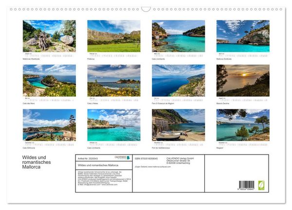 Produktbild: Wildes und romantisches Mallorca (Wandkalender 2026 DIN A2 quer), CALVENDO Monatskalender