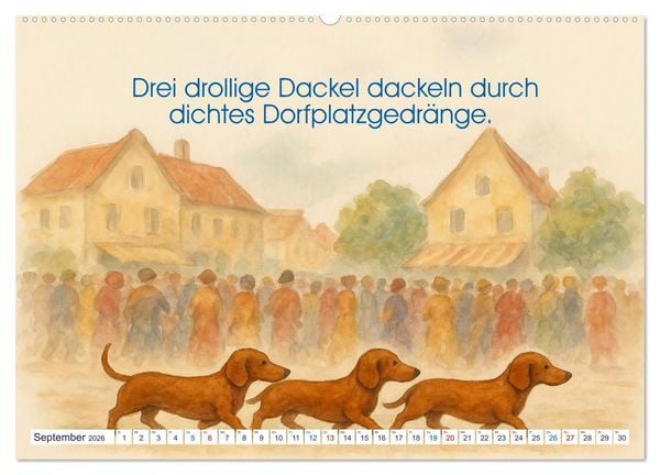 Produktbild: Zackige Zungenbrecher (Wandkalender 2026 DIN A2 quer), CALVENDO Monatskalender
