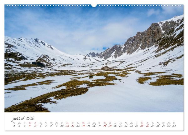 Produktbild: Les Hautes-Alpes sur les chemins des marmottes (Calendrier mural 2026 DIN A2 vertical) calendrier de bureau