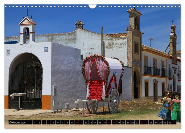 Produktbild: El Rocio - Andalusiens faszinierende Wallfahrt (Wandkalender 2026 DIN A3 quer), CALVENDO Monatskalender