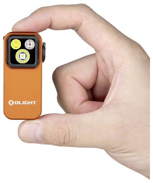 Produktbild: OLight Oclip Pro (Orange) Mini-Taschenlampe mit G&uuml;rtelclip 500lm 53g