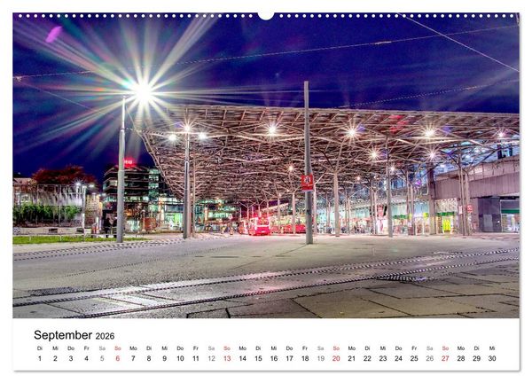 Produktbild: Wien nach Sonnenuntergang (hochwertiger Premium Wandkalender 2026 DIN A2 quer), Kunstdruck in Hochglanz