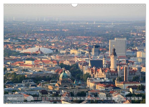 Produktbild: &Uuml;ber den D&auml;chern von Leipzig (Wandkalender 2026 DIN A3 quer), CALVENDO Monatskalender