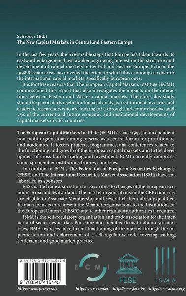 Produktbild: The New Capital Markets in Central and Eastern Europe