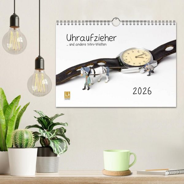 Produktbild: Uhraufzieher ... und andere Mini-Welten (Wandkalender 2026 DIN A4 quer), CALVENDO Monatskalender
