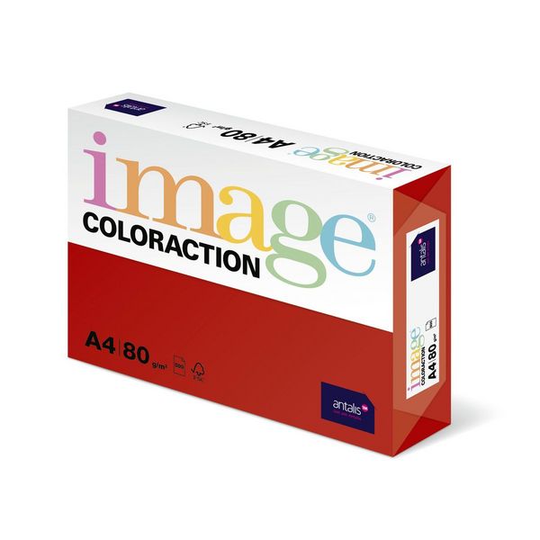Produktbild: Kopierpapier image COLORACTION 80g/m&sup2; korallrot DIN A4 500 Blatt