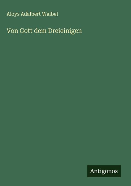 Produktbild: Von Gott dem Dreieinigen