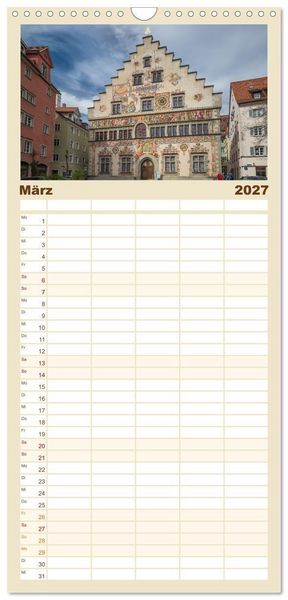 Produktbild: Familienplaner 2027 - Insel Lindau - Bayerische Perle im Bodensee mit 5 Spalten (Wandkalender, 21 x 45 cm) CALVENDO