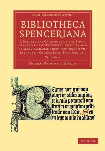 Produktbild: Bibliotheca Spenceriana - Volume 1