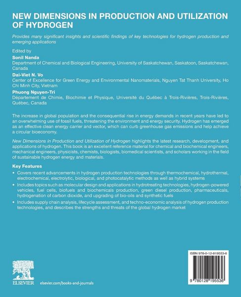 Produktbild: New Dimensions in Production and Utilization of Hydrogen
