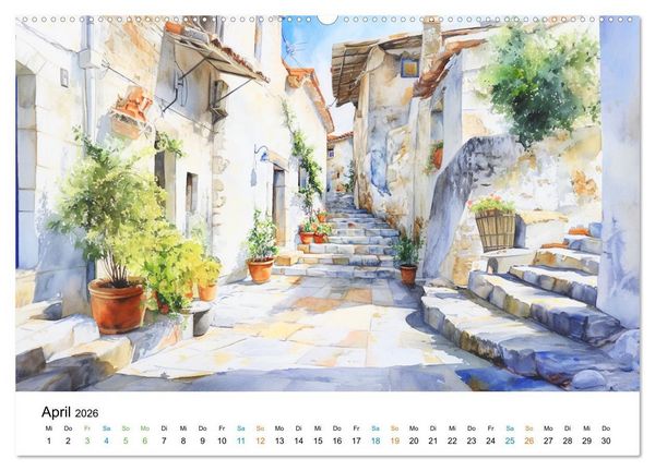 Produktbild: Bucolische Landschaften (hochwertiger Premium Wandkalender 2026 DIN A2 quer), Kunstdruck in Hochglanz