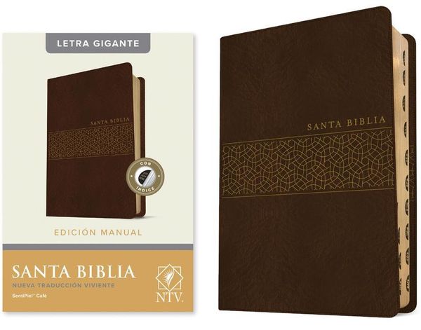Santa Biblia Ntv, Edición Manual, Letra Gigante (Sentipiel, Café, Índice, Letra Roja), Gebundene Ausgabe von , Tyndale House Publishers, 9781496466044