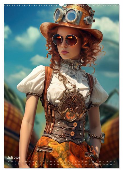 Produktbild: Steampunk Ladies (Wandkalender 2026 DIN A2 hoch), CALVENDO Monatskalender