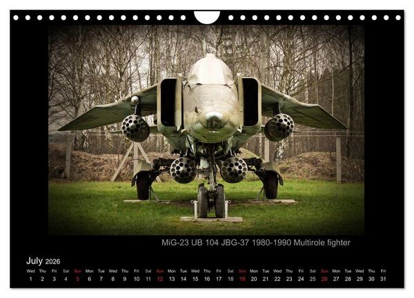 Produktbild: Airplanes and Helicopters of NVA 1957 - 1991 (Wall Calendar 2026 DIN A4 landscape), CALVENDO 12 Month Wall Calendar