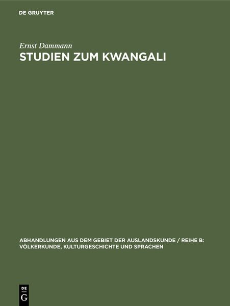 Produktbild: Studien zum Kwangali