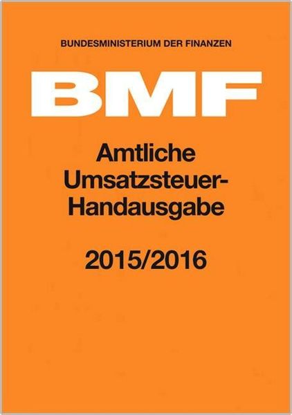 Produktbild: Amtliche Umsatzsteuer-Handausgabe 2015/2016