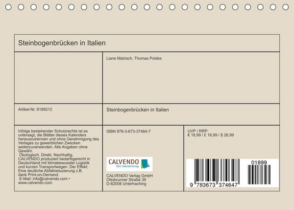 Produktbild: Steinbogenbr&uuml;cken in Italien (Tischkalender 2022 DIN A5 quer)