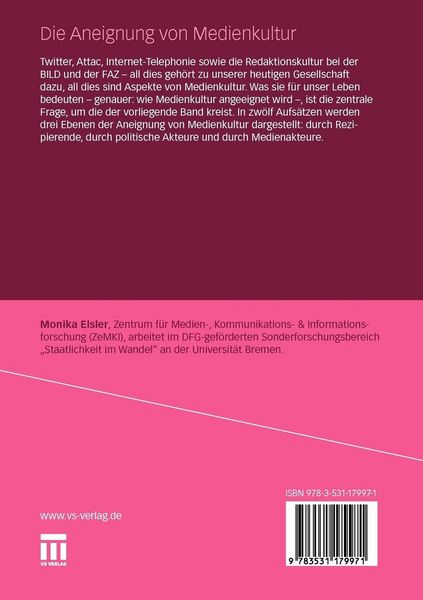 Produktbild: Die Aneignung von Medienkultur