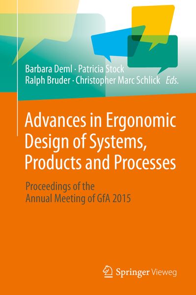 Produktbild: Advances in Ergonomic Design of Systems, Products and Processes