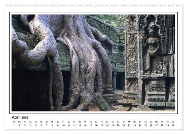 Produktbild: ANGKOR - IM REICH DER KHMER (hochwertiger Premium Wandkalender 2026 DIN A2 quer), Kunstdruck in Hochglanz