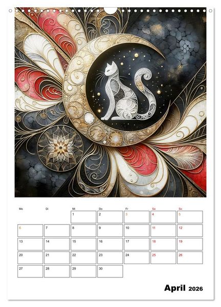 Produktbild: Tierische Mondlichtmagie (Wandkalender 2026 DIN A3 hoch), CALVENDO Monatskalender