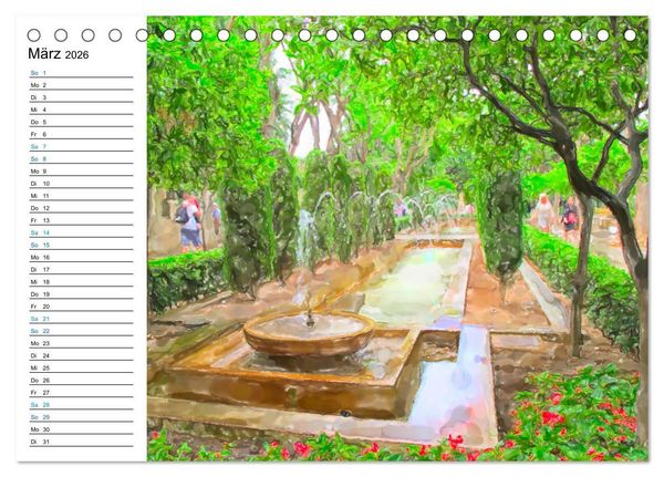 Produktbild: Mallorca - Impressionen in Aquarellfarben (Tischkalender 2026 DIN A5 quer), CALVENDO Monatskalender