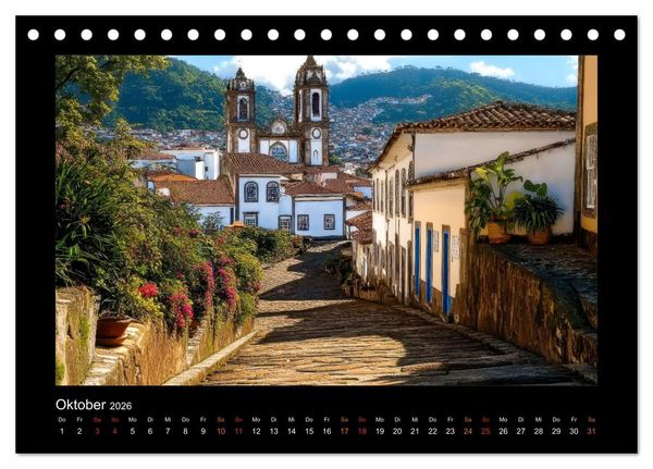 Produktbild: Brasilien - Natur, Kultur und Lebensfreude (Tischkalender 2026 DIN A5 quer), CALVENDO Monatskalender