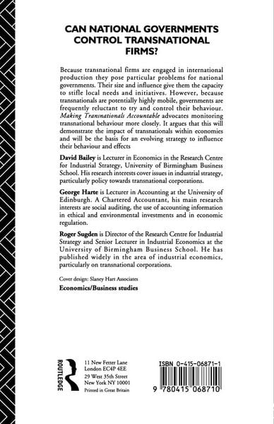 Produktbild: Making Transnationals Accountable