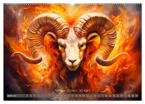 'Sternzeichen-Kalender - Galaktische Porträts mit Datum (hochwertiger 