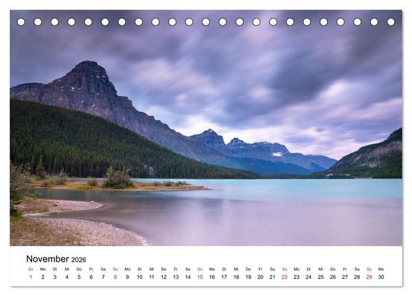 Produktbild: Fernweh Kanada - Naturerlebnis Rocky Mountains (Tischkalender 2026 DIN A5 quer), CALVENDO Monatskalender