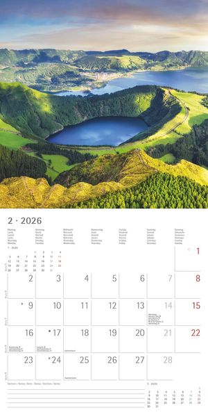 Produktbild: Sunny Moments 2026 - Broschürenkalender 30x30 cm (30x60 geöffnet) - Kalender mit Platz für Notizen - Bildkalender - Wandplaner - Wandkalender