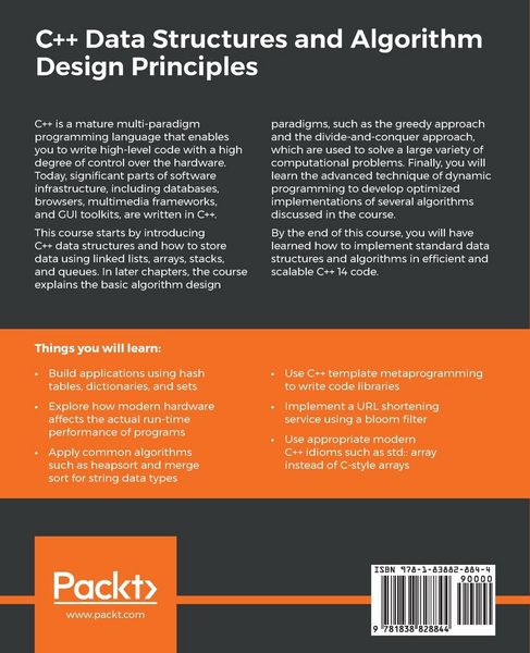 Produktbild: C++ Data Structures and Algorithm Design Principles