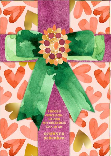 Produktbild: Geschenkpapier-Bogen mit Goldfolie &ndash; Sch&ouml;ner Schenken